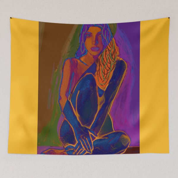 Item preview, Semi-abstract digital painting of female nude model designed and sold by pulchritude560.
