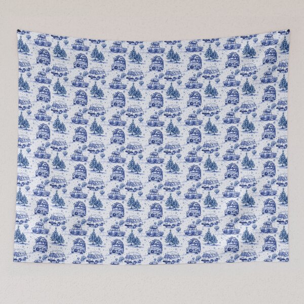 Item preview, Holiday road trip toile | blue designed and sold by rose-michele.