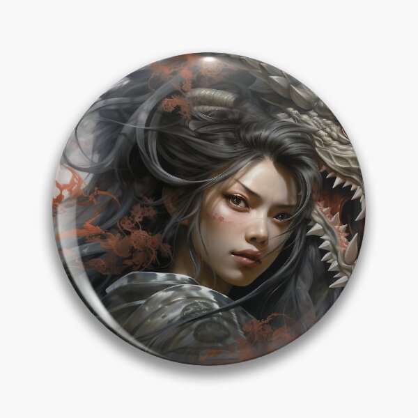 Item preview, Woman With Japanese Dragon designed and sold by Obsidian Ink by Wilshire.