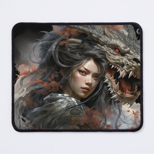 Item preview, Woman With Japanese Dragon designed and sold by Obsidian Ink by Wilshire.