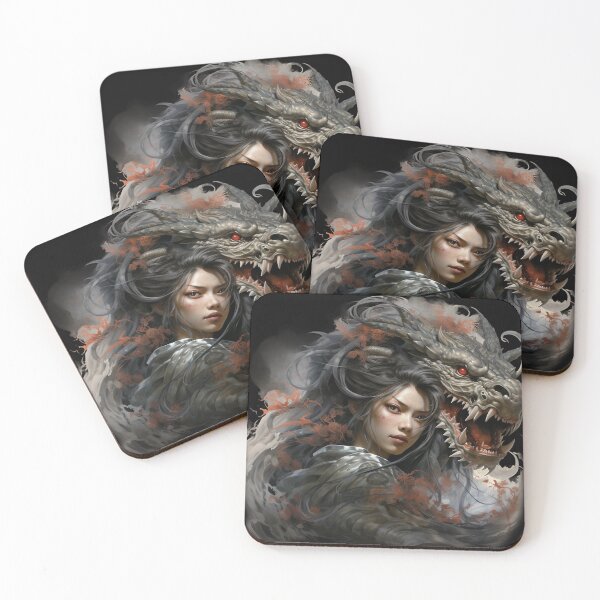 Item preview, Woman With Japanese Dragon designed and sold by Obsidian Ink by Wilshire.
