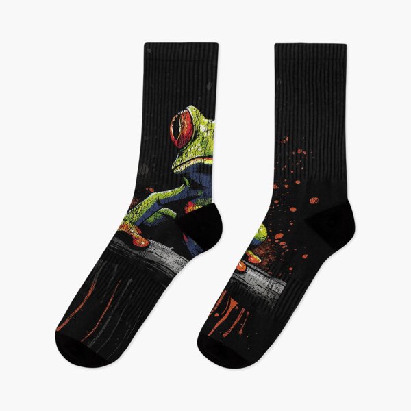 Item preview, Red-Eyed Tree Frog - Vintage Distressed Street Art Animals designed and sold by GVRDesign.