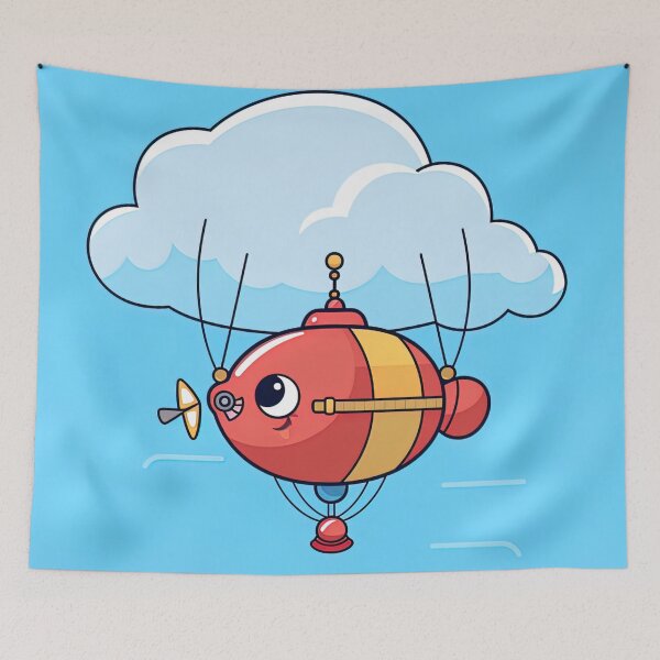 Item preview, Dirigible balloon | cute style designed and sold by ComicsFactory.