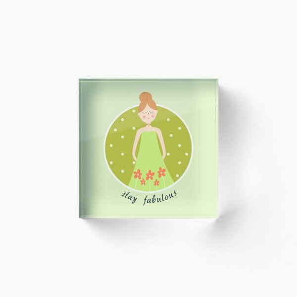 Item preview, Stay fabulous - Summer girl with flowers designed and sold by DinkyBeavers.