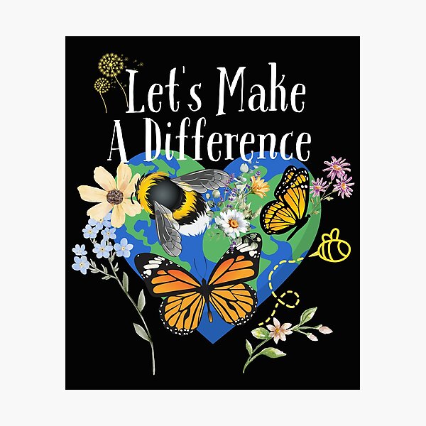 Item preview, Let's Make A Difference Colorful Eco-Friendly Design designed and sold by EarthArtDesigns.