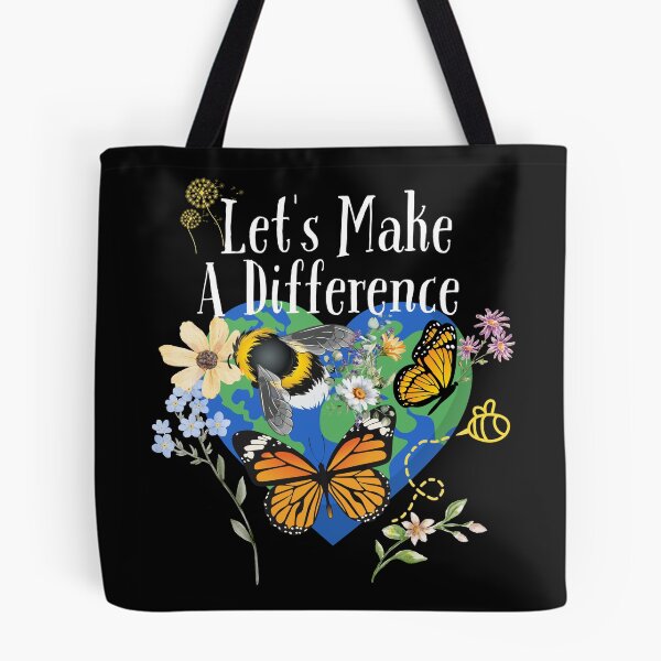 Item preview, Let's Make A Difference Colorful Eco-Friendly Design designed and sold by EarthArtDesigns.
