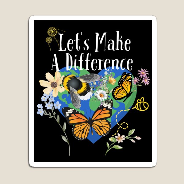 Item preview, Let's Make A Difference Colorful Eco-Friendly Design designed and sold by EarthArtDesigns.
