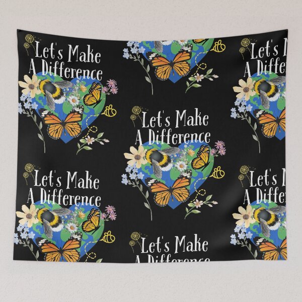 Item preview, Let's Make A Difference Colorful Eco-Friendly Design designed and sold by EarthArtDesigns.
