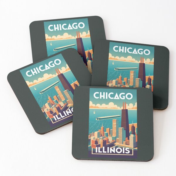 Item preview, A Vintage Travel Art of Chicago - Illinois - US  designed and sold by GoodOldVintage.