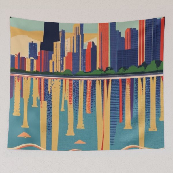 Item preview, A Vintage Travel Art of Chicago - Illinois - US  designed and sold by GoodOldVintage.