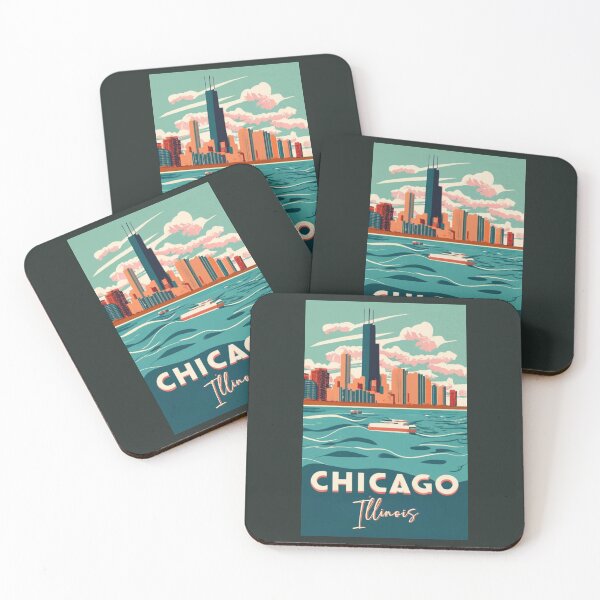 Item preview, A Vintage Travel Art of Chicago - Illinois - US  designed and sold by GoodOldVintage.
