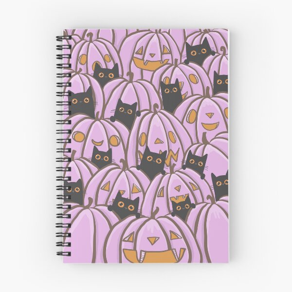 Item preview, Black Cats in the Pink Pumpkin Patch designed and sold by KilkennyCat Art.
