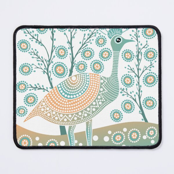 Item preview, Emu Aboriginal Tribal Art Dots Painting designed and sold by AboriginalAdorn.