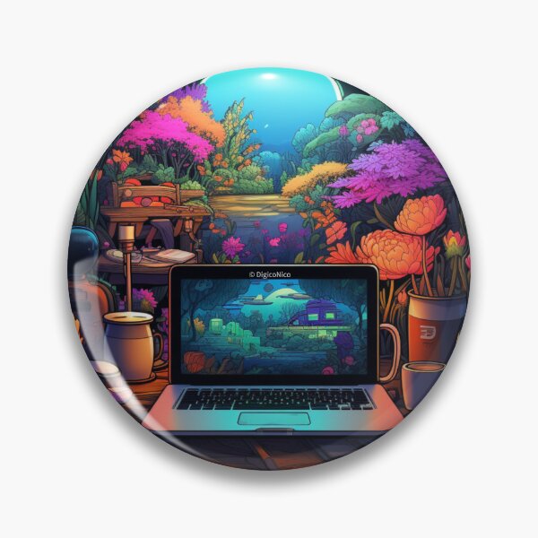 Item preview, Neon Workspace designed and sold by letter4nico.