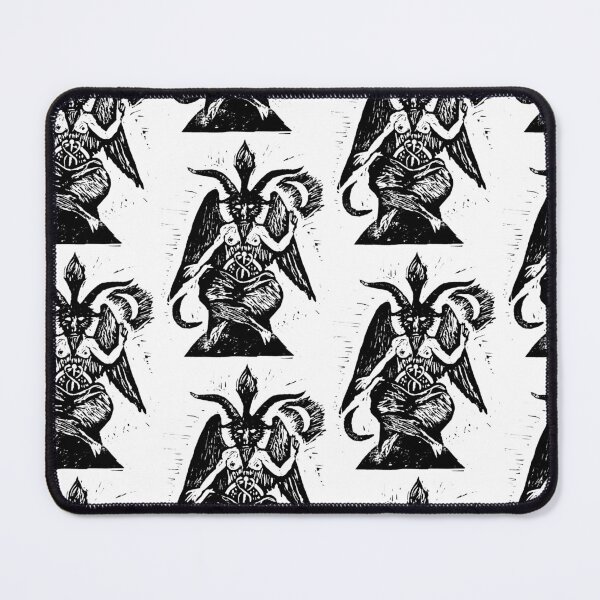 Item preview, Baphomet lino print designed and sold by Glitteryghosts.