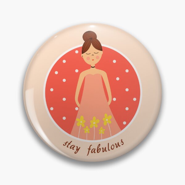 Item preview, Stay fabulous - Autumn girl with flowers designed and sold by DinkyBeavers.
