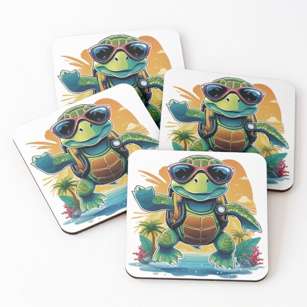 Item preview, A Turtle Wearing Sunglasses and Scuba Gear designed and sold by Wubimonkey.