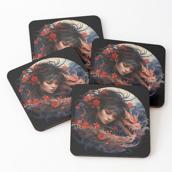 Item preview, Woman With Japanese Dragon designed and sold by Obsidian Ink by Wilshire.