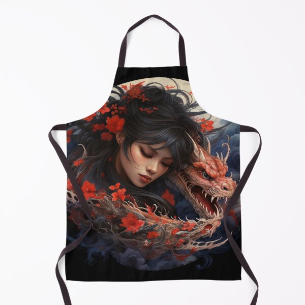 Item preview, Woman With Japanese Dragon designed and sold by Obsidian Ink by Wilshire.