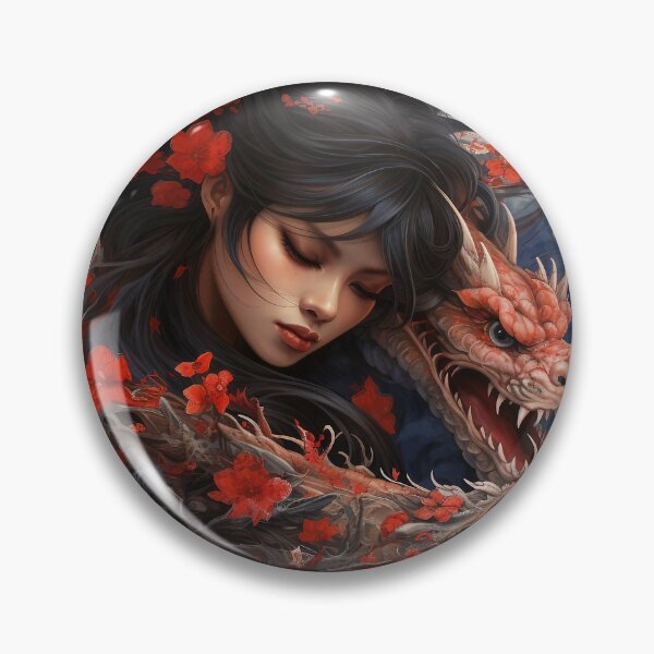 Item preview, Woman With Japanese Dragon designed and sold by Obsidian Ink by Wilshire.