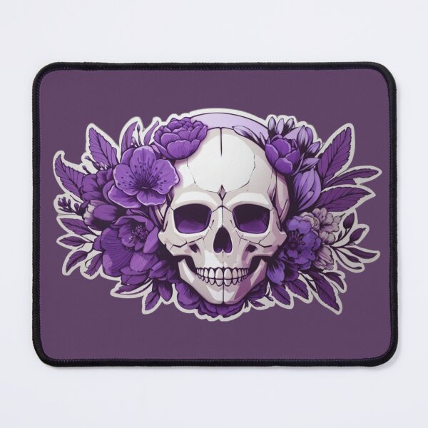 Item preview, Ethereal Fusion: Purple Floral Skull Art designed and sold by ArtemExpressio.