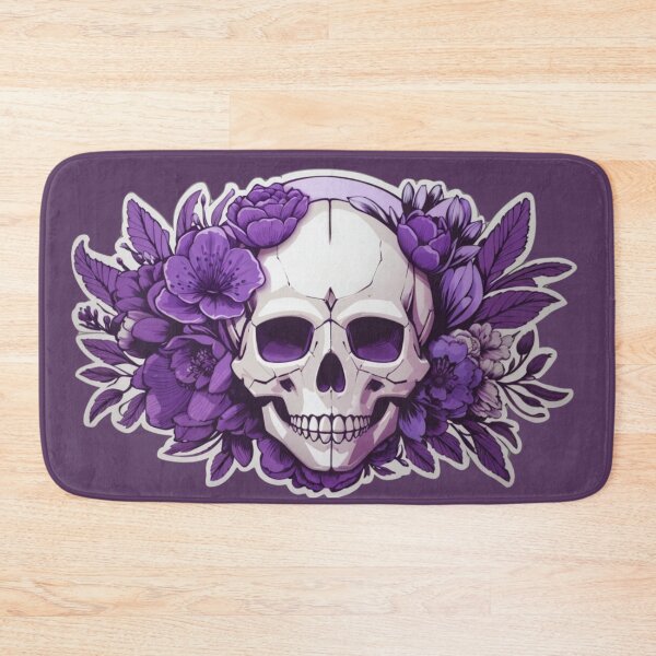 Item preview, Ethereal Fusion: Purple Floral Skull Art designed and sold by ArtemExpressio.