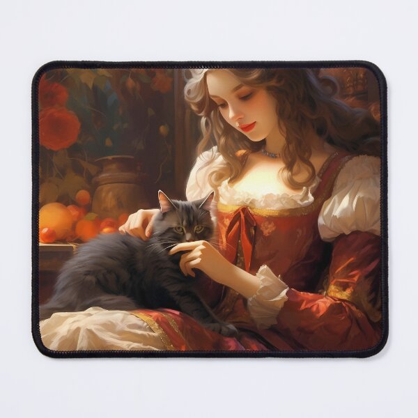Item preview, Autumn Whimsy: A Girl and Her Serene Cat designed and sold by DeenaDee.