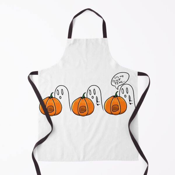 Item preview, It's my first time - pumpkin carving ghost - comic strip designed and sold by gaslight-n.