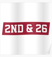 2nd And 26 - Red Poster