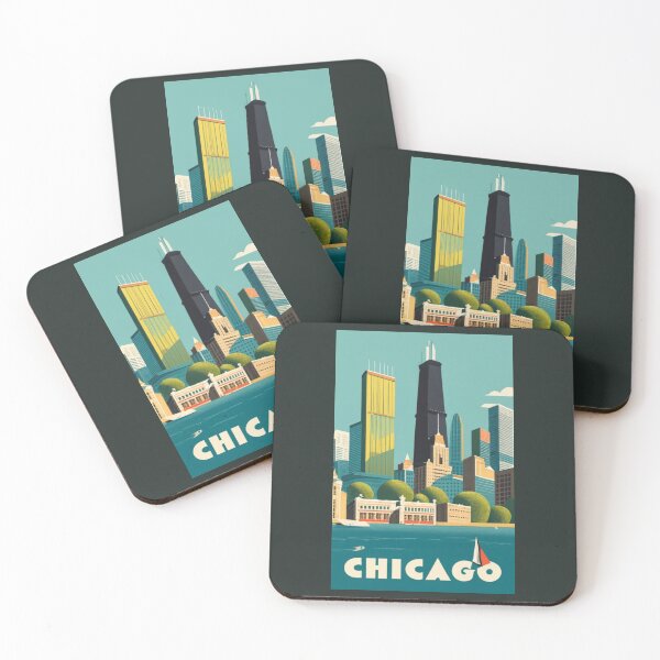 Item preview, A Vintage Travel Art of Chicago - Illinois - US  designed and sold by GoodOldVintage.
