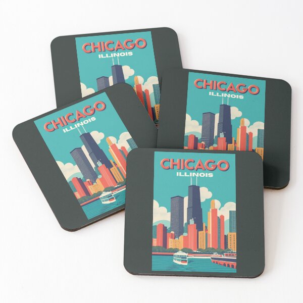 Item preview, A Vintage Travel Art of Chicago - Illinois - US  designed and sold by GoodOldVintage.