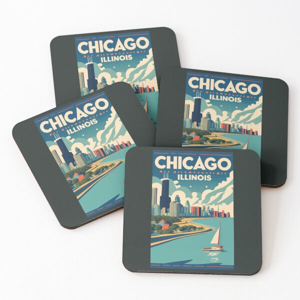 Item preview, A Vintage Travel Art of Chicago - Illinois - US  designed and sold by GoodOldVintage.