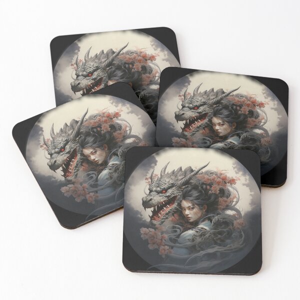 Item preview, Woman With Japanese Dragon designed and sold by Obsidian Ink by Wilshire.