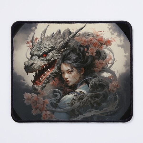 Item preview, Woman With Japanese Dragon designed and sold by Obsidian Ink by Wilshire.