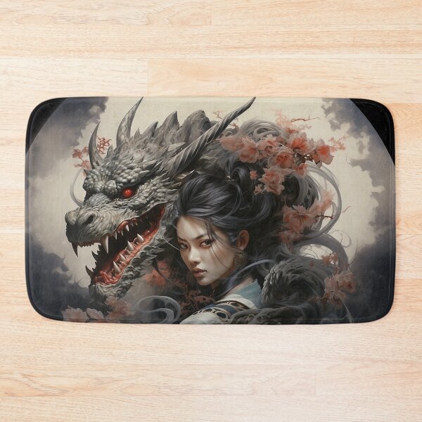 Item preview, Woman With Japanese Dragon designed and sold by Obsidian Ink by Wilshire.