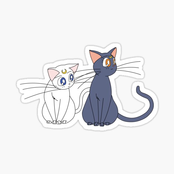 Item preview, Sailor Moon Artemis and Luna designed and sold by fineprints.