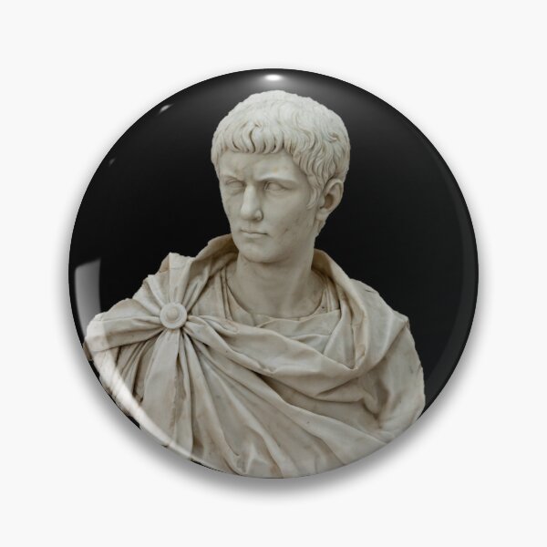 Item preview, Caligula Marble Bust - Roman Soldier Sculpture 18th Century designed and sold by opptop.