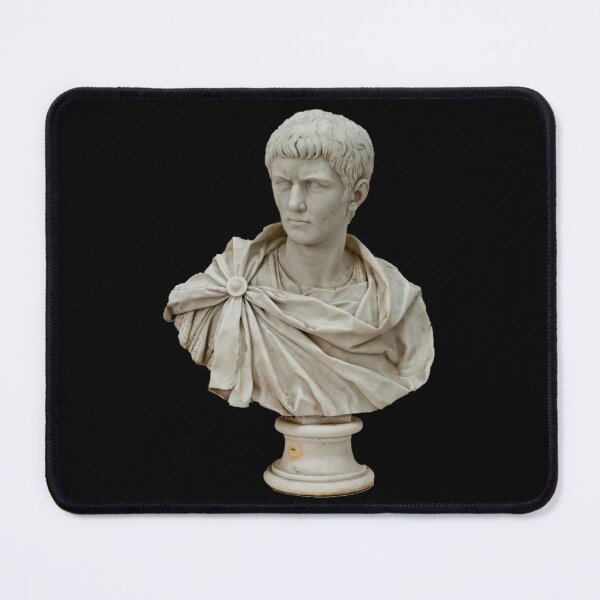Item preview, Caligula Marble Bust - Roman Soldier Sculpture 18th Century designed and sold by opptop.