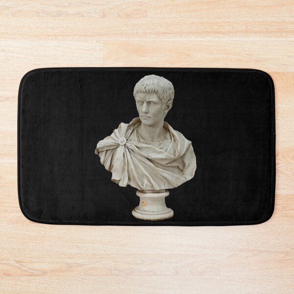 Item preview, Caligula Marble Bust - Roman Soldier Sculpture 18th Century designed and sold by opptop.