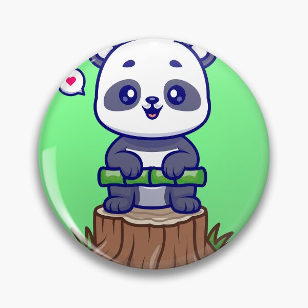 Item preview, Cute Panda Standing on Tree with Bamboo Cartoon Vector Icon Illustration designed and sold by hjian8219.