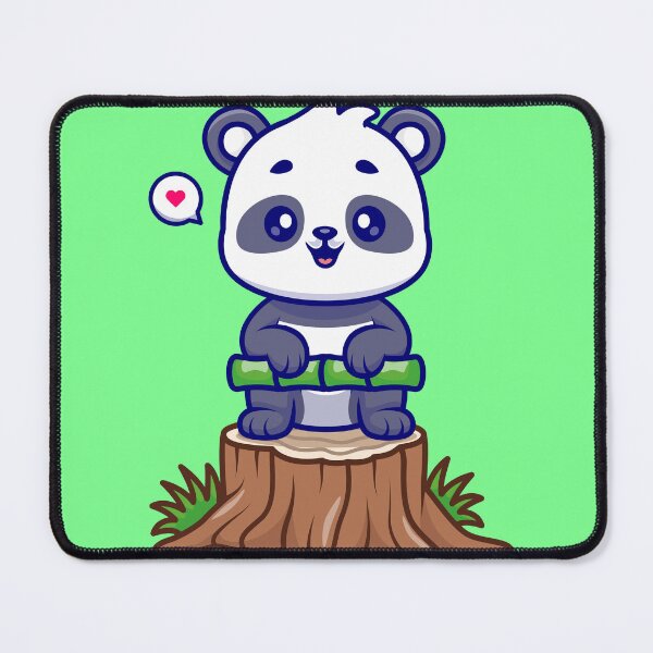Item preview, Cute Panda Standing on Tree with Bamboo Cartoon Vector Icon Illustration designed and sold by hjian8219.