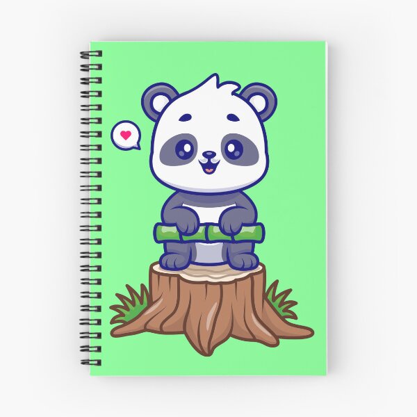 Item preview, Cute Panda Standing on Tree with Bamboo Cartoon Vector Icon Illustration designed and sold by hjian8219.