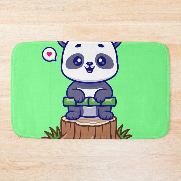 Item preview, Cute Panda Standing on Tree with Bamboo Cartoon Vector Icon Illustration designed and sold by hjian8219.