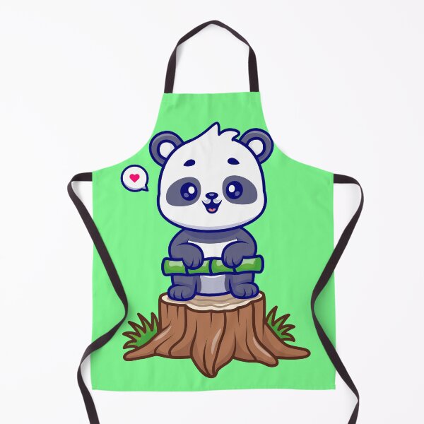 Item preview, Cute Panda Standing on Tree with Bamboo Cartoon Vector Icon Illustration designed and sold by hjian8219.