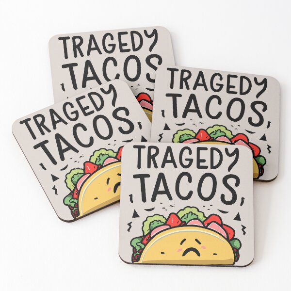 Item preview, Tragedy Tacos Funny Food Puns - Cute Funny Food Quotes Puns designed and sold by CoffeeJoeMugs.