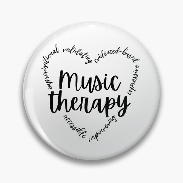 Item preview, music therapy heart (black) designed and sold by evathemtbc.