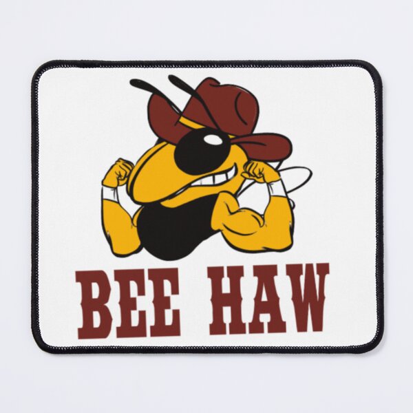 Item preview, Bee Haw buzzy-boy bumblebee yellow jacket Sticker designed and sold by OverEducatedCat.