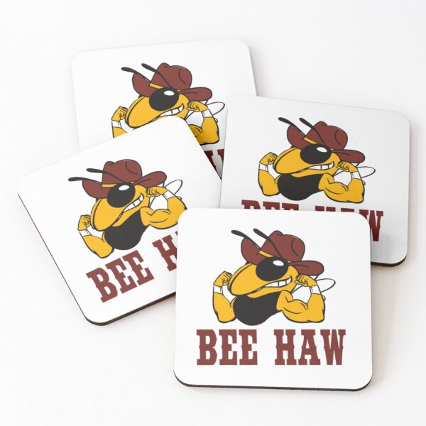 Item preview, Bee Haw buzzy-boy bumblebee yellow jacket Sticker designed and sold by OverEducatedCat.