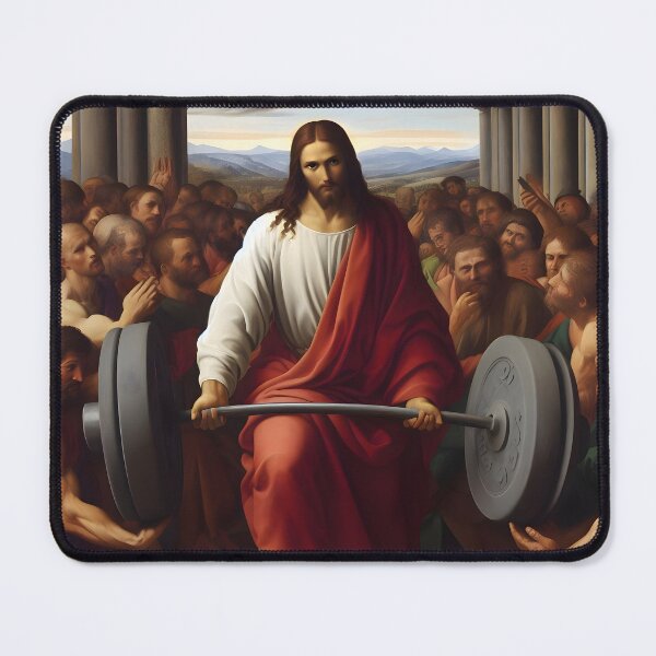 Item preview, Jesus, The Ultimate Deadlifter–The Master of Barbell Blessings designed and sold by ignasirus.