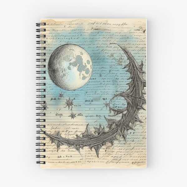 Item preview, Shabby Chic Vintage Mystical Celestial Moon and Starry Night Sky designed and sold by HeatherAnn2023.